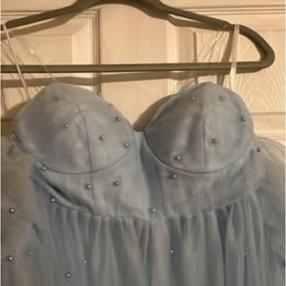 Light Blue Maternity Dress - Picture 3 of 7